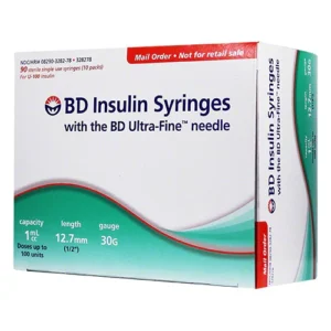 BD Ultra-Fine II Short Needle Insulin Syringe - 31G 1cc 5/16" - BX 90