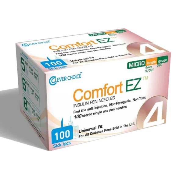Clever Choice Comfort EZ Pen Needles - 32G X 4mm - BX 100