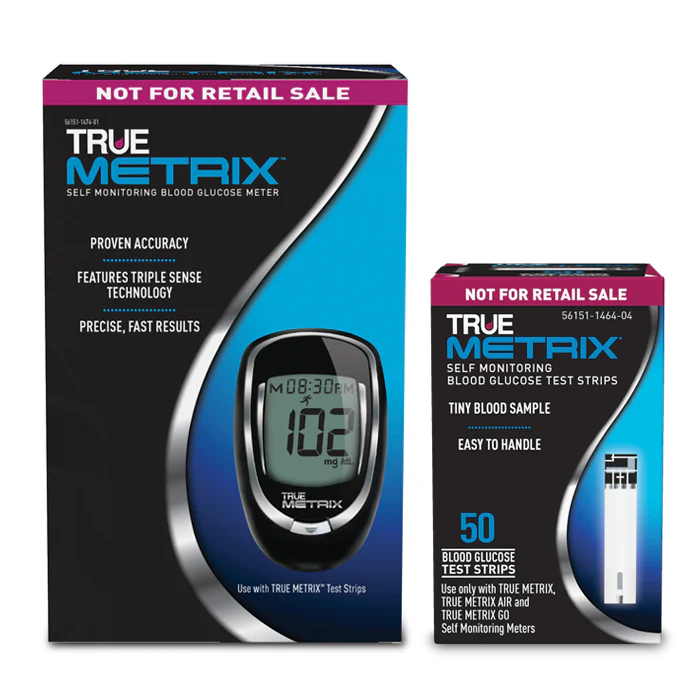 TRUE METRIX Self Monitoring Blood Glucose Meter Kit Combo (Meter and 50 Test Strips)
